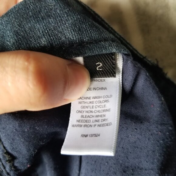 Vintage/Y2K Express Women's Jeans 2 Blue Skinny Dark Wash Emo Scene Embroidered - Picture 7 of 7